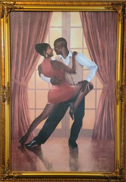 "DeLancey" Romantic Dance Framed Art – Great Condition!