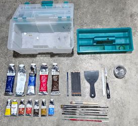 Winsor & Newton Oil Colour Mixed Paints and Art Pencils Mixed Lot