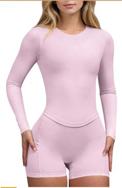 Workout Shirts for Women Slim Fit Long Sleeve Crop Tops Gym Shirt Running Breathable Athletic Clothes Size PINK Small - NAVY BLUE Medium