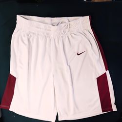 Nike Basketball Shorts Men’s L White Maroon