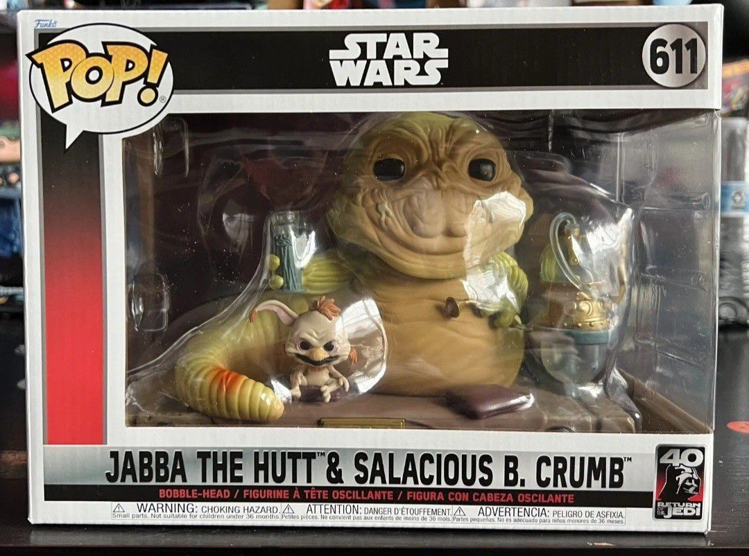 Funko POP Star Wars: Episode VI - Return of the Jedi Jabba the Hutt and Salacious B. Crumb 40th Anniversary