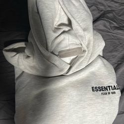 Essentials Fead Of God Light Oatmeal Hoodie size Medium