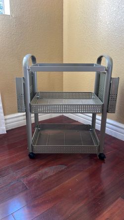 Lorell Mobile File Cart, 12.5" x 22.4" x 25.25", Metal, Champagne Gold