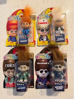 Good Luck Trolls Movie Icons – 4 Horror Figure Bundle