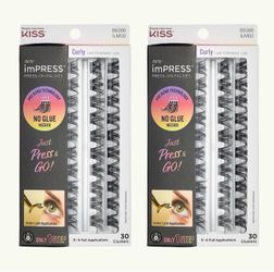 2 Of KISS Products imPRESS Press-On Falsies Eyelash Clusters Refill - Curly - 30ct