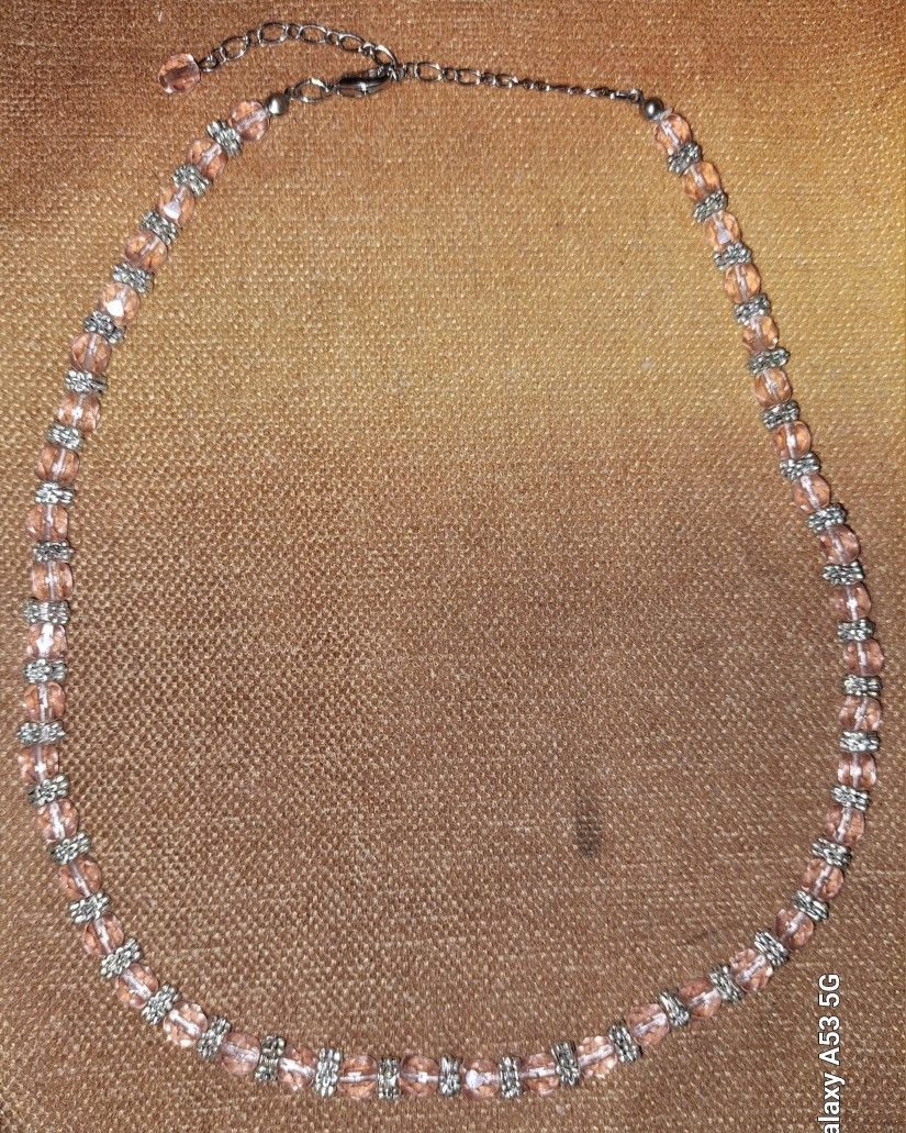 Pretty Pink Bead Necklace