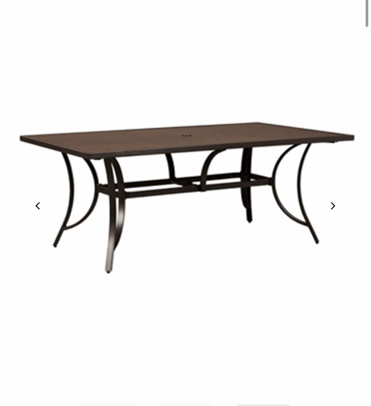 P376-625 Ashley Outdoor Carmadelia Rectangular Table With Umb Opt