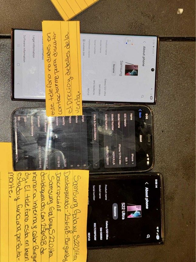 (2) Samsung Galaxy S22 Ultra 5G 