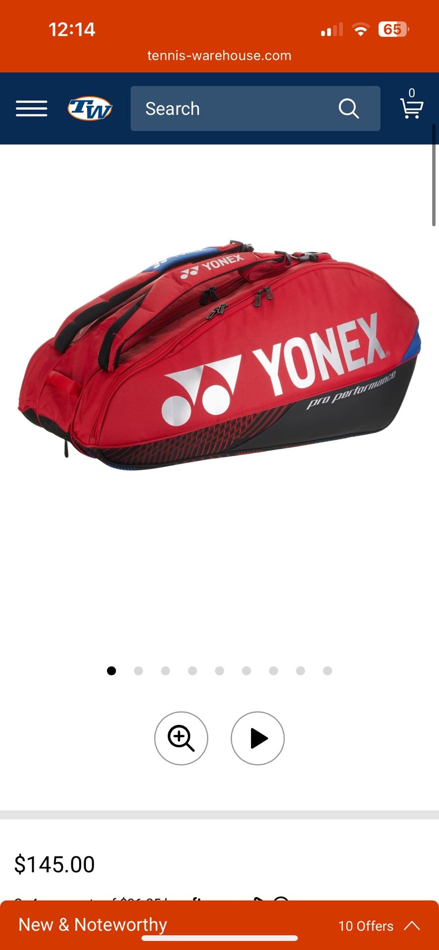 Yonex 9- tennis racket Bag - Brand New