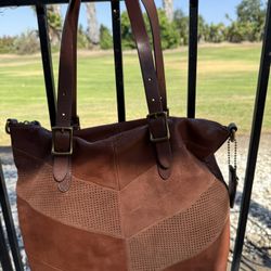 LEATHER FOSSIL HANDBAG 