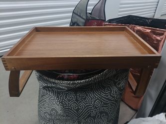 Wood bed tray