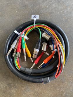 Snake 8TRS male to 2XLR and 2XLR and 4TRS 6 Feet