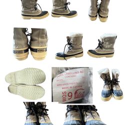 Sorel Manitou Womens  Snow Boots Sz 9