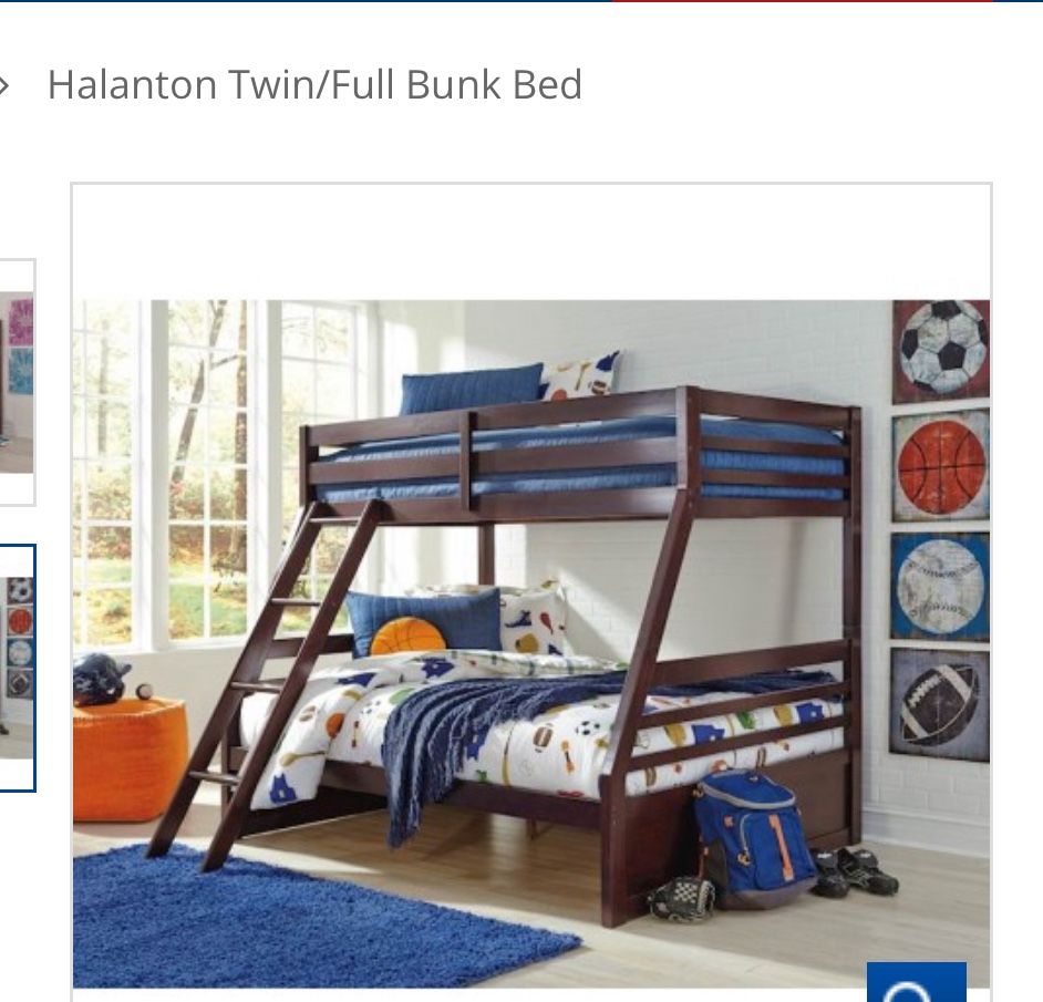 Bunk Bed-Twin over Full (with Mattresses)