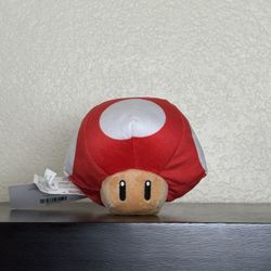 Super Mario red super mushroom plushie