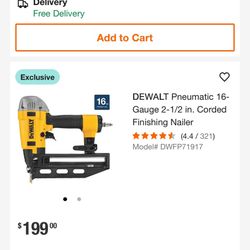 Brand New Dewalt Brad Nailer