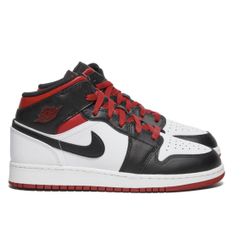 Jordan 1 Mid 12c White/Red/Black
