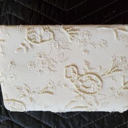 Ivory Beaded Clutch Bag