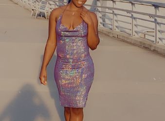 Purple sparkle dress Medium