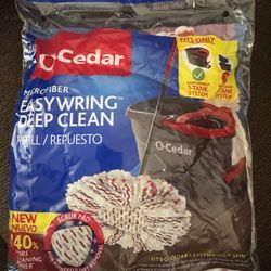 REFILLS ONLY - New Unopened O-Cedar EasyWring Deep Clean Refill (2-Pack) Microfiber Mop Refills