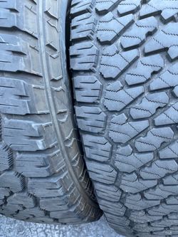 275/70/17. Two used tires, Firestone destination load range E 10 ply great tread.