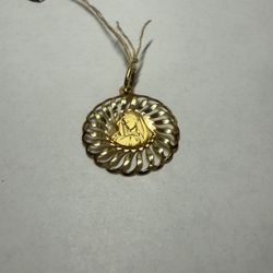 Gold Virgin Mary Pendant 