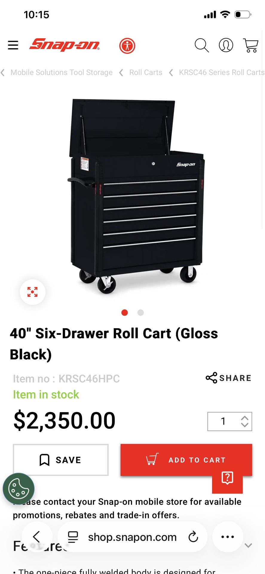 Brand New Snap On Tool Box