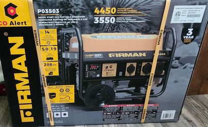 Firman new gas powered generator for sale