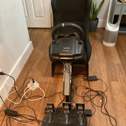 Gaming Racing Chair, Steering Wheel, Pedals, Shifter 