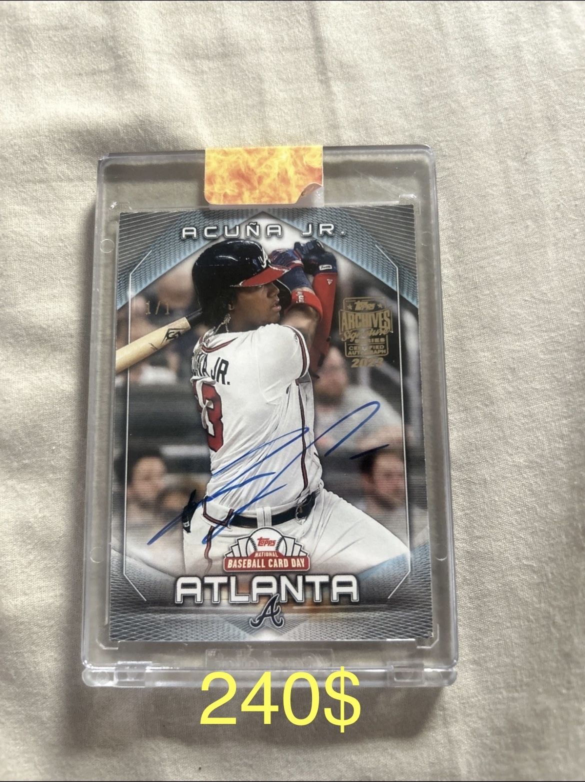 Ronald Acuna Jr Topps Signature Archives 1/1 Auto