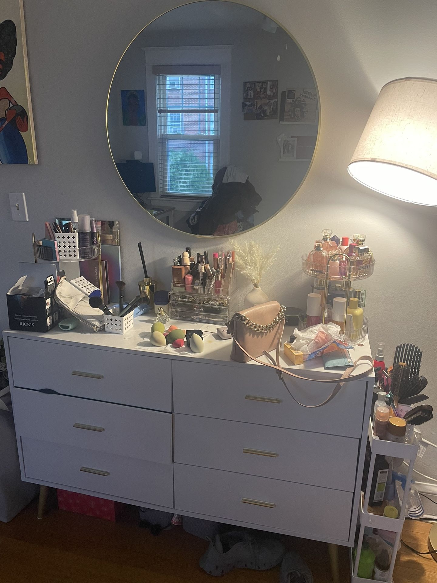 6 Drawer Wayfair Dresser With Round Mirror