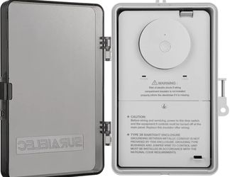 Suraielec WiFi Pool Timer, Outdoor Indoor Smart Switch, 40 AMP, 2HP, 120, 240, 277 VAC, Heavy Duty Pool Controller Light Timer Box for Pool Pump, Wate