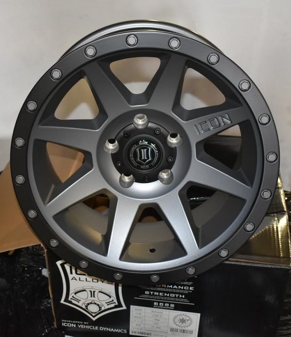 Icon Rebound Titanium Wheels 17x8.5, 5x5 NEW (5 Total) for Sale in