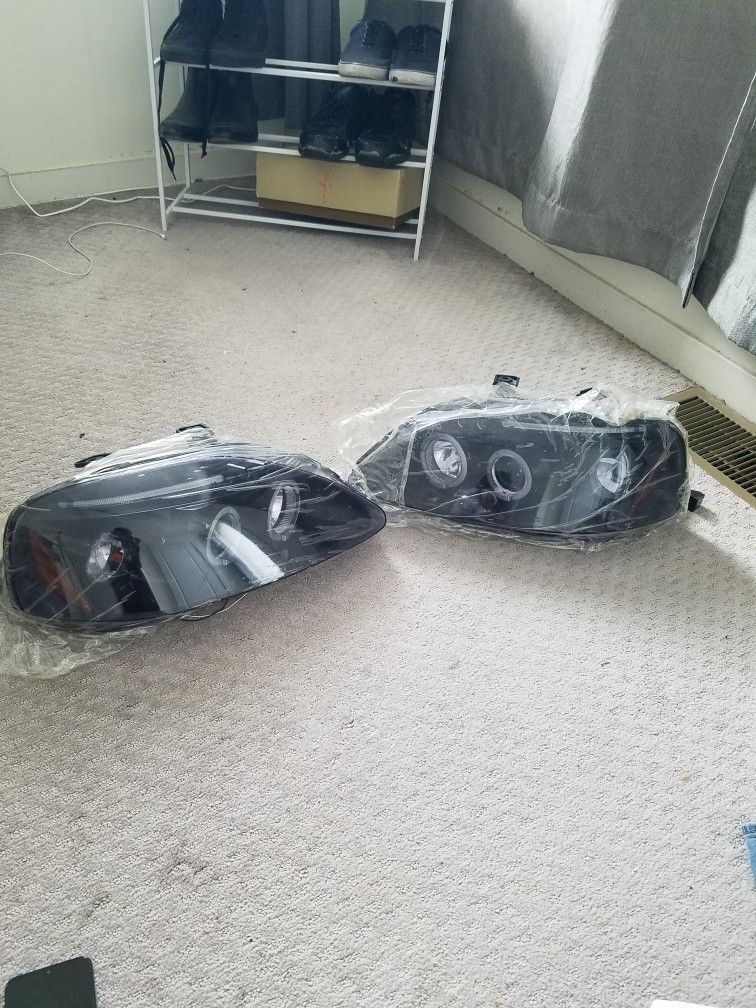 Brand new led head lights for 2001 honda civic sedan
