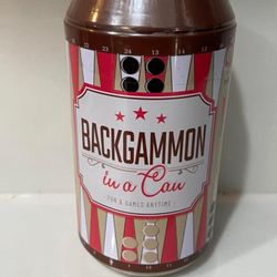 Backgammon In A Can NEW 