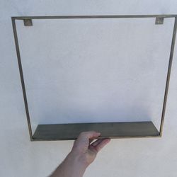 Modern Brass Floating Shelves 