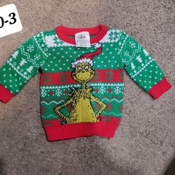 Baby Christmas Ugly Sweater 0-3  Months 