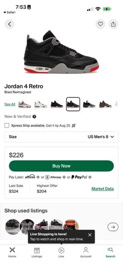 Jordan’s 4 Retro