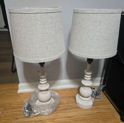 Drawealth Table Lamps for Bedrooms Set of 2 Farmhouse Bedside Lamps for Nightstand with USB Charging Ports Traditional Side Table Lamps for Living Roo