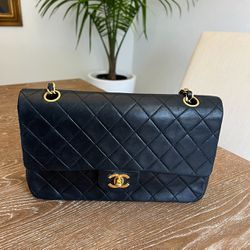 Chanel Quilted Medium one Sided Flap Bag