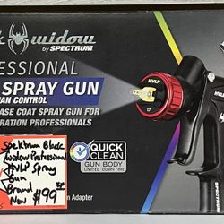 Spectrum Black Widow Professional HVLP Spray Gun Brand New 