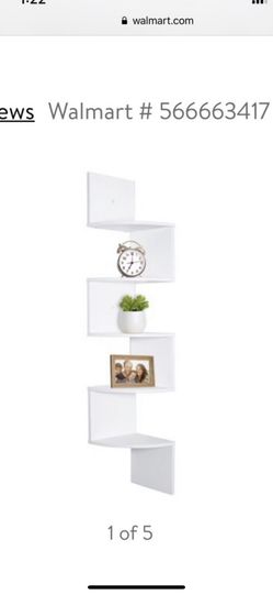 Corner shelves white