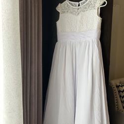 Vestido De Niña Blanco Medida 12