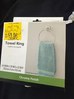 Chrome Finish Towel Ring