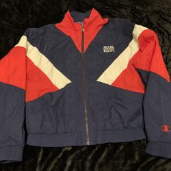 Mens Medium Vintage Champion Arizona Wildcats 90s Windbreaker Jacket