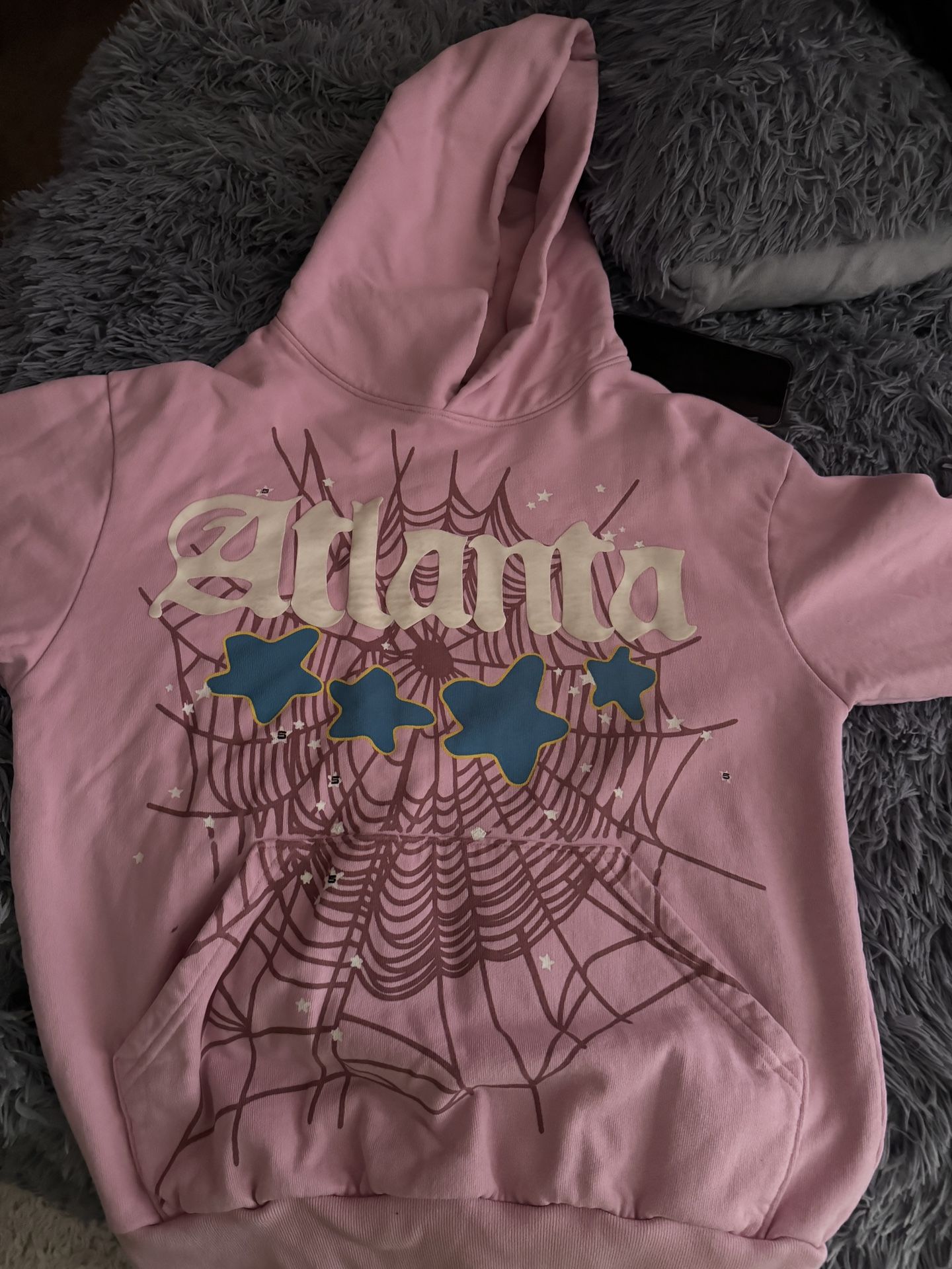 spider Hoodie , pink , small 