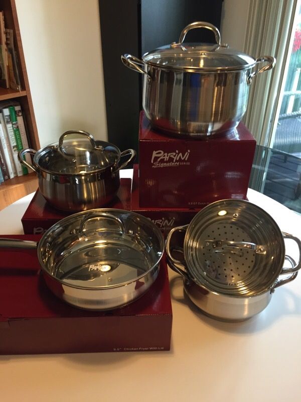 New 9 Piece Parini Signature Cookware Set