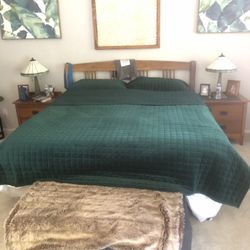 Pottery Barn King Velvet Comforter Set