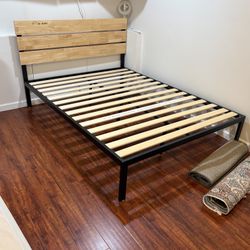 Bed Frame + Foam Mattress - Queen Size