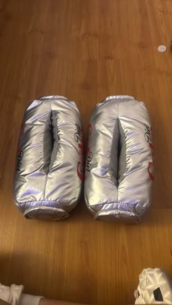 Coca Cola Silver Diet Logo Slippers